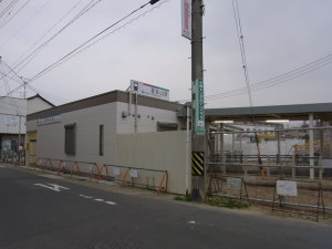喜多山駅仮駅舎の様子